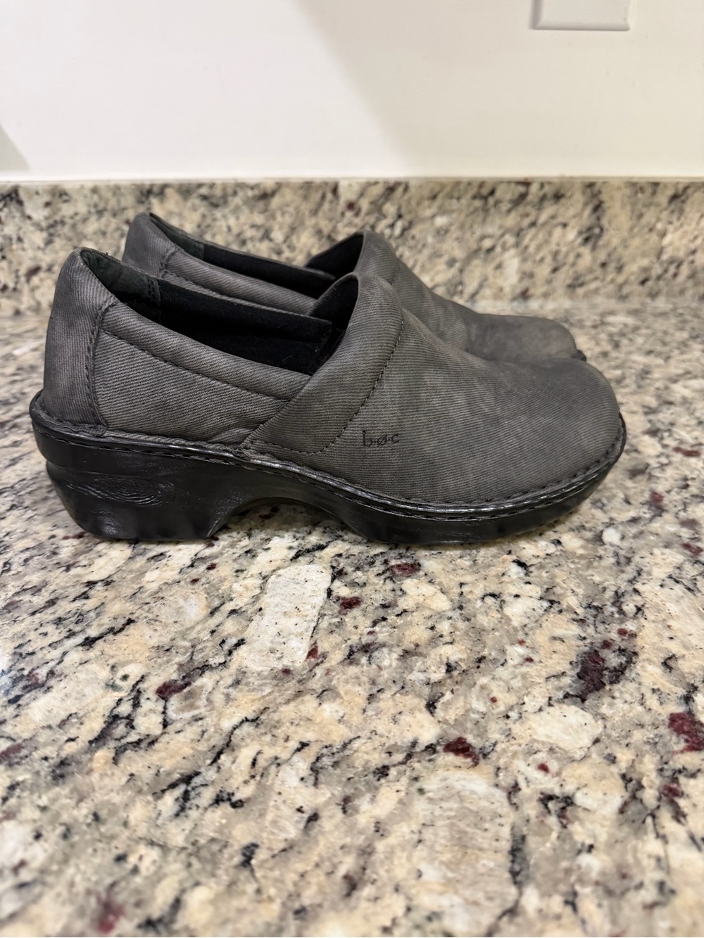b.o.c. Gray Slip-On Comfort Clogs